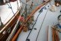 Wooden Classic Gaff cutter The port side deck