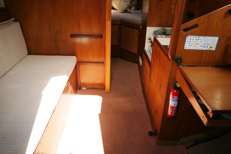 Colvic 26for sale The view from the companionway - Looking down into the saloon