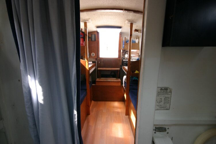 Colvic Springtide 25for sale Looking into the saloon - from the forward cabin area