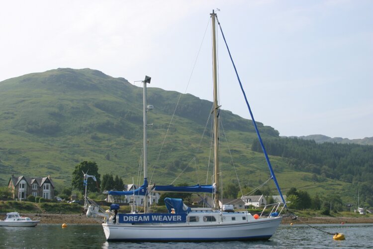 Westerly Renownfor sale Port Side - Showing Full extent of masts