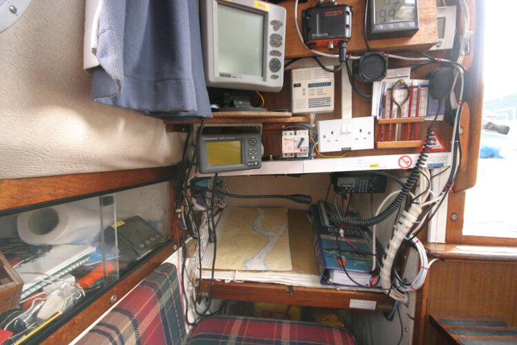Westerly Renownfor sale Nav station on starboard side - close up