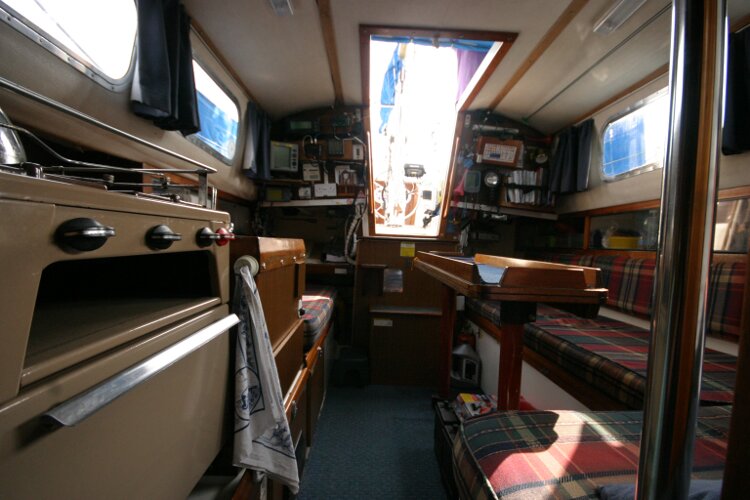 Westerly Renownfor sale Looking aft into the saloon from forward cabin entrance - 