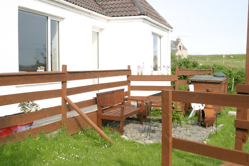 Western Isles Property -  House on the Isle of Lewisfor sale Raised path and barbecue area - 