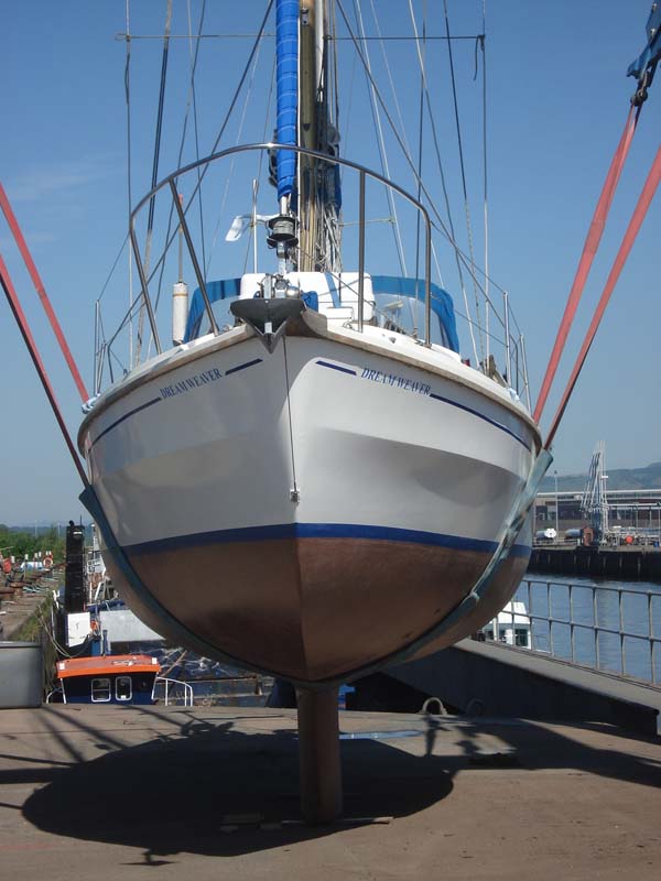 Westerly Renownfor sale In the hoist, bow view - Owner's photo