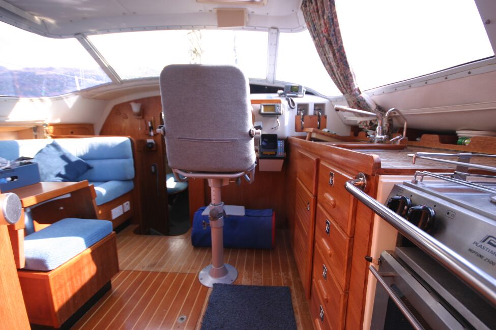Westerly Riviera 35 MkIIfor sale Inside Helm - View from aft cabin