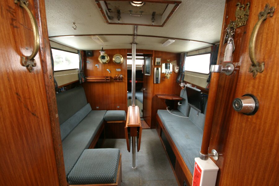 Finnsailer 35ft Motor Sailerfor sale Looking into the saloon from the companionway - 