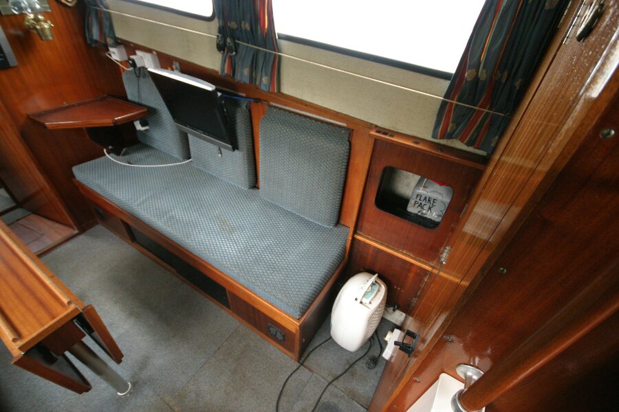 Finnsailer 35ft Motor Sailerfor sale Looking into the saloon from the companionway - Starboard side