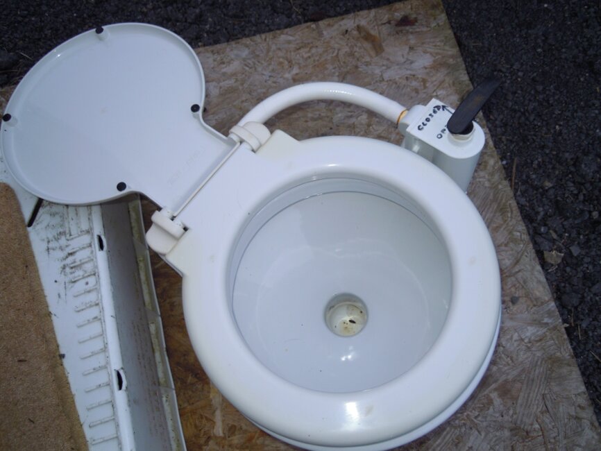 Wooden Classic 29 foot Bermudan Sloopfor sale Sea Toilet - Ready to be re-installed.
Owner's photo.