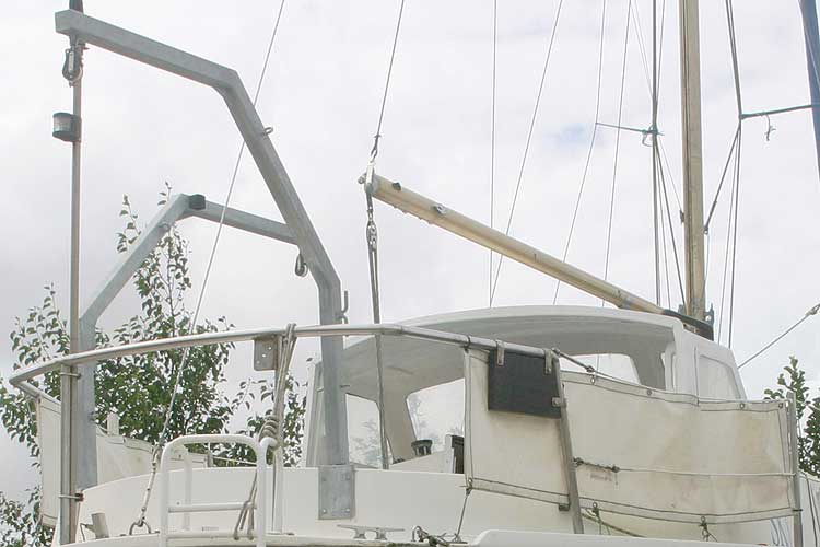 Colvic Sailorfor sale The twin davits - Takes the hard work out of launching and recovering the dinghy..