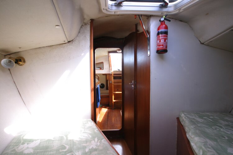 Colvic UFO 27for sale Looking Aft from Forward Cabin - 
