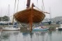 Wooden Classic Orkney Yawl On the crane