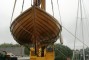 Wooden Classic Orkney Yawl On the crane