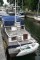 C-Kip 40 Trawler Yacht Stern view showing tender on davits