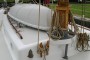 Classic Gaff Cutter Forward coachroof with dinghy
