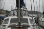 Nauticat 40 Foredeck view , looking aft.