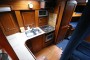 Nauticat 40 Galley from lower companionway
