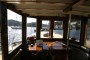 Wooden Classic 46' Gentleman's Motor Yacht Wheelhouse looking forward/to port